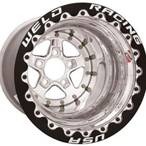 ALUMASTAR 15″x12″,4.75″BC,4″BSPOLISHED RIM & CTR SBL BLACK