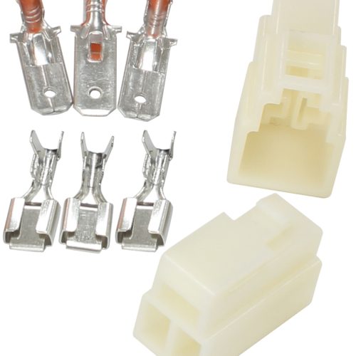 3 PIN ELECTRICAL CONNECTOR AUTOMOTIVE SPADE STYLE