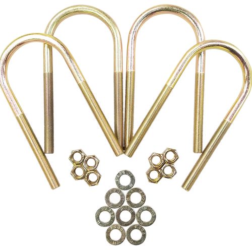 ROUND U-BOLTS, 3.00″ x 7″ LONGSET OF 4 WITH NUTS & WASHERS