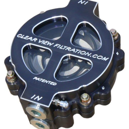 6″ HI-FLOW OIL FILTER         -12 115 MICRON BLACK ANODIZED