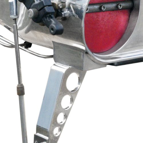 BILLET BIRD CATCHER THROTTLE  BRACKET. POLISHED ALUMINUM