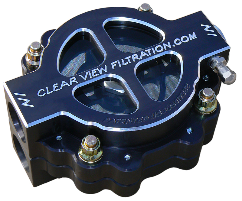 4" HI-FLOW OIL FILTER -12 115 MICRON BLACK ANODIZED
