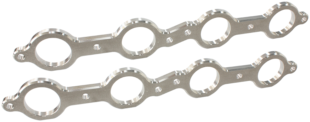 LS Chev header flanges 1-3/4" Round port 1.75" PORT PAIR