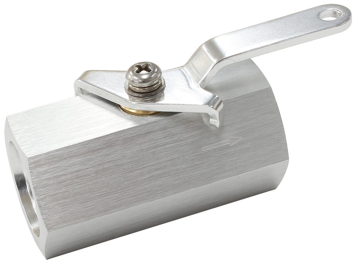 SHUT OFF VALVE -10ORB Silver FEMALE -10ORB PORTS