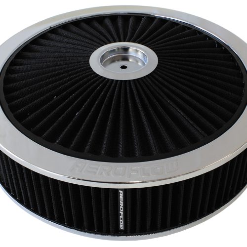 14″ X 4″ FULL FLOW  ASSEMBLY  7-5/16″ FLAT BASE , CHROME