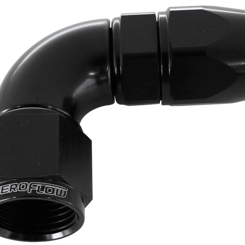 90 DEG -10AN FULL FLOW TEFLON HOSE END BLACK 1 PIECE 25pk