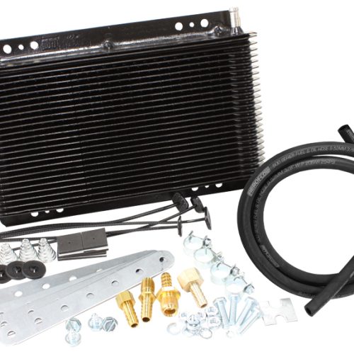 11″ x 6″ x 1-1/2″ 3/8″ BARB   TRANS OIL COOLER KIT