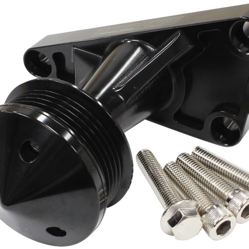 GM LS POWER STEERING DELETE IDLER BRACKET AND PULLEY BLACK