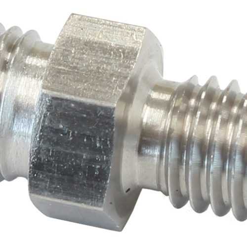 Male -3AN to M8 x 1.25 thread dual seat adapter