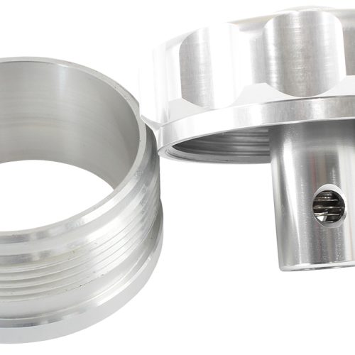 2″ ALUM WELD BUNG AND CAP RAW WITH ROLL OVER VALVE