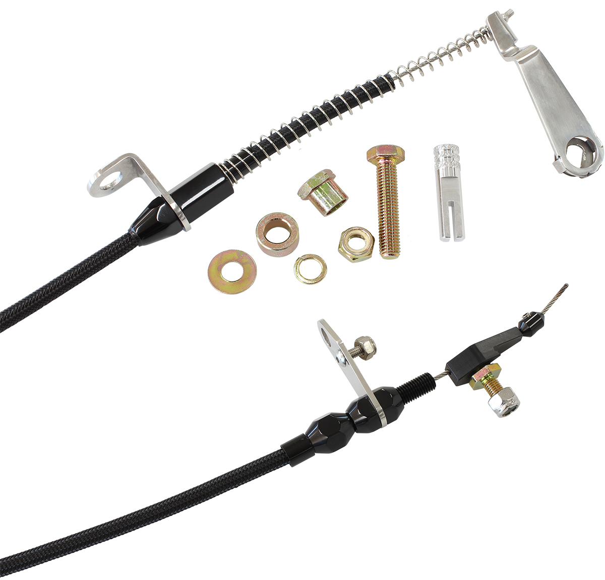 AEROFLOW KICKDOWN FORD AOD CABLE BLACK FINISH