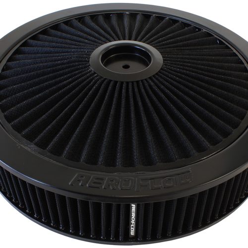 14″ X 3″ FULL FLOW  ASSEMBLY  7-5/16″ FLAT BASE , BLACK,