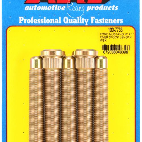 WHEEL STUDS, MUSTANG 2015-16 M14, 1″ OVER STOCK, 5-PACK