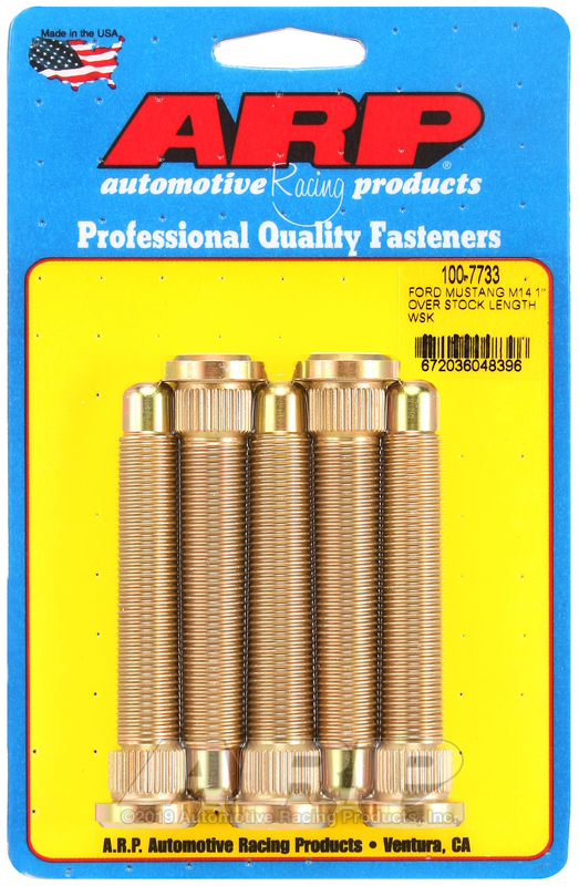WHEEL STUDS, MUSTANG 2015-16 M14, 1" OVER STOCK, 5-PACK