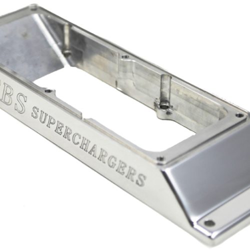 FORWARD CARBURETTOR SPACER    2″ FORWARD, 2″ HIGH, POLISHED