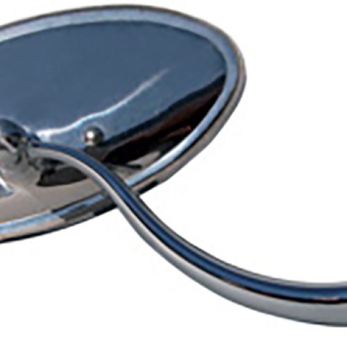 DRAKE OVAL LH SWANNECK MIRROR S/S OVAL HEAD W/HARDWARE