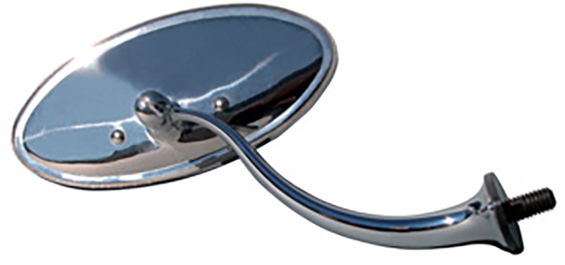 DRAKE OVAL LH SWANNECK MIRROR S/S OVAL HEAD W/HARDWARE