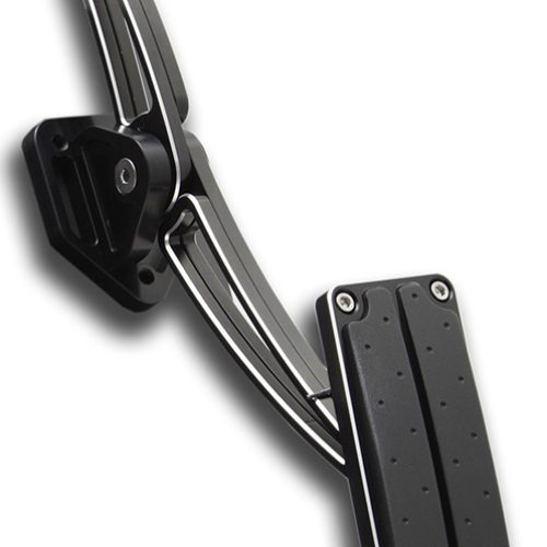 BILLET THROTTLE PEDAL BLACK   ANODIZED UNIV FIREWALL MOUNT