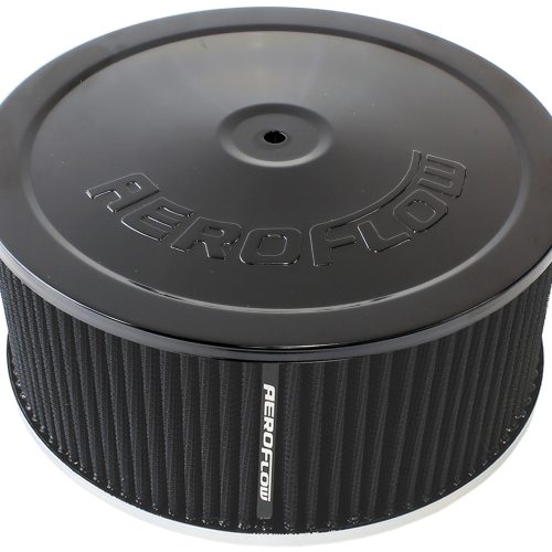 9″ X 4″  AIR CLEANER  ASSEMBLY7-5/16″ FLAT BASE BLACK COTTON