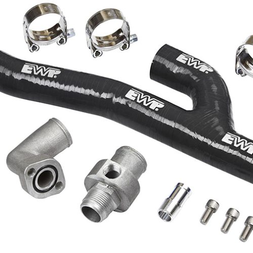 BIG BLOCK CHEV HEADER-BLACK   ADAPTER KIT BLACK