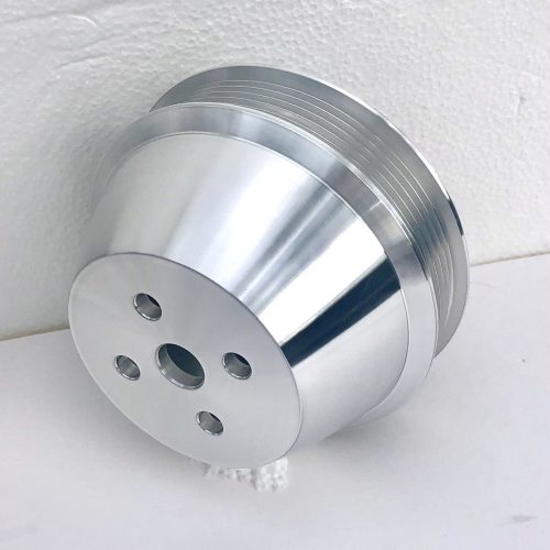 SBC SERP WATER PUMP PULLEY 5.25″ DIA BILLET ALUM