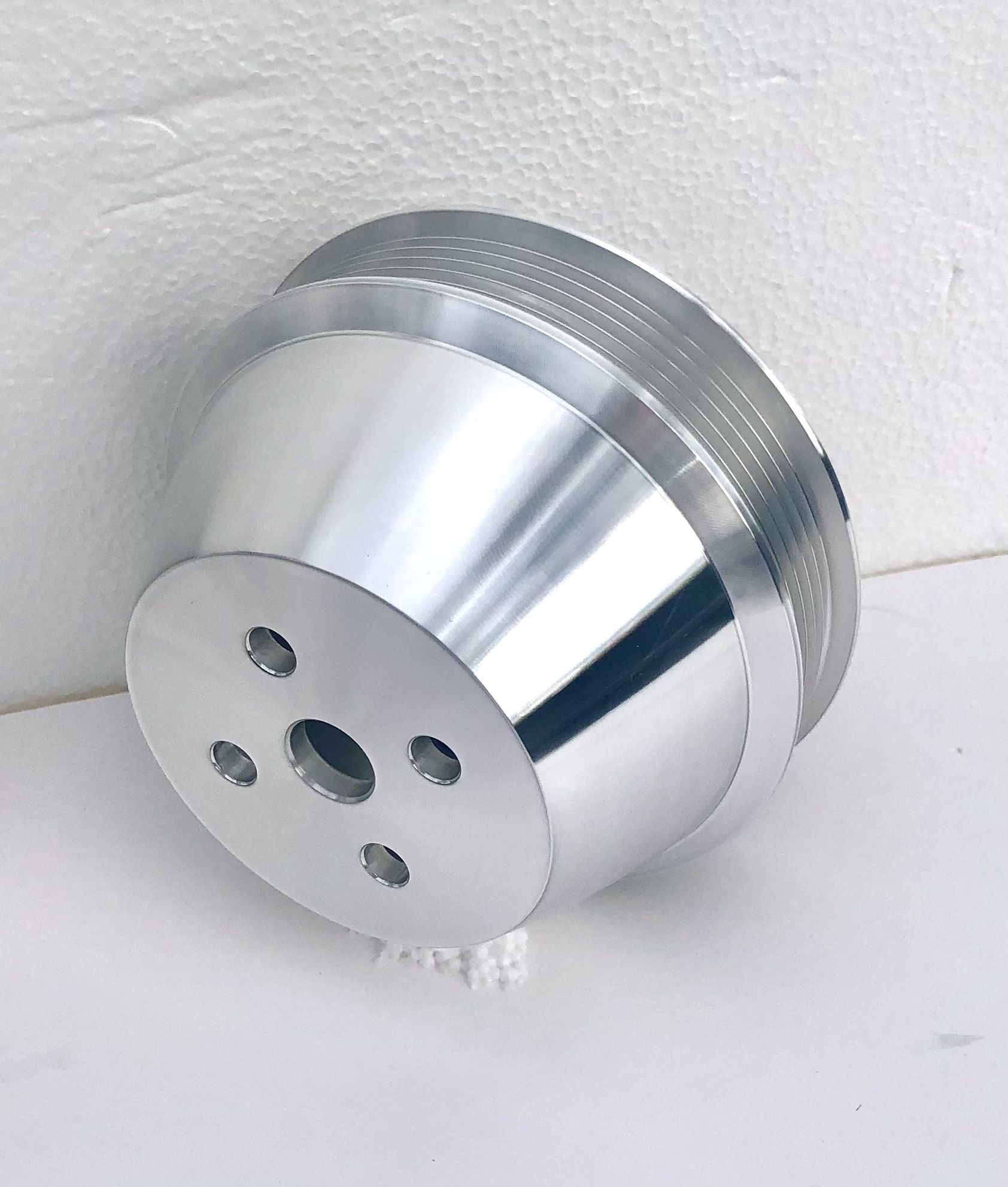 SBC SERP WATER PUMP PULLEY 5.25" DIA BILLET ALUM
