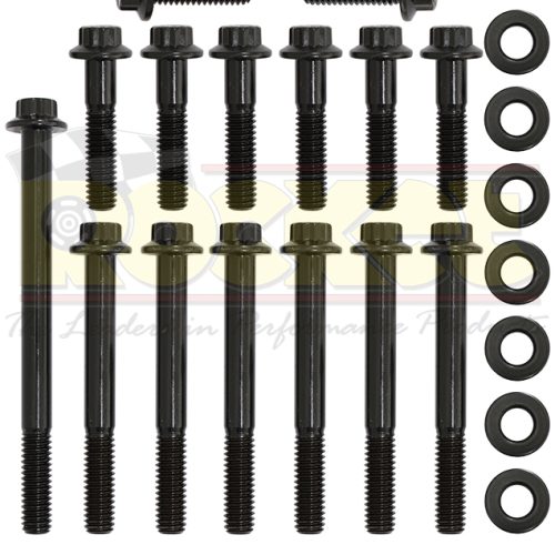 HOLDEN V8 TIMING COVER, WATER PUMP BOLTS, 12-POINT BLACK