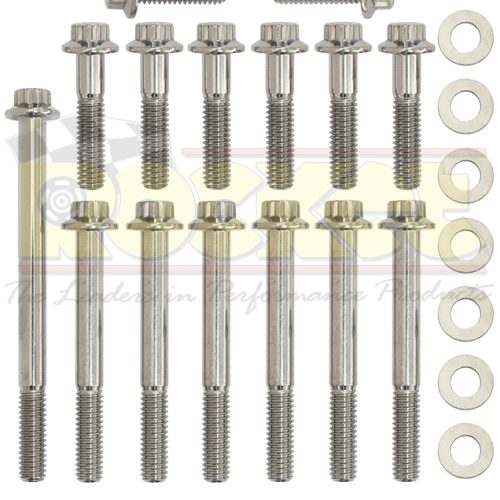 HOLDEN V8 TIMING COVER, WATER PUMP BOLTS, 12-POINT STAINLESS