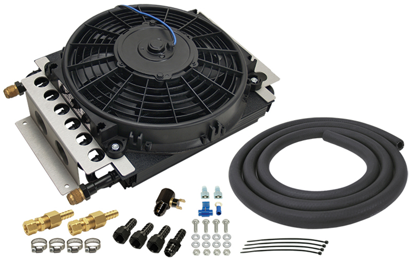 ELECTRA COOL 16 PASS REMOTE TRANS COOLER W/FAN. -8AN INLET