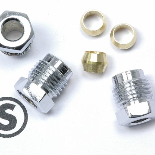 STROMBERG 97 FORD NUT CHROME  3 PER SET WITH FERRULES