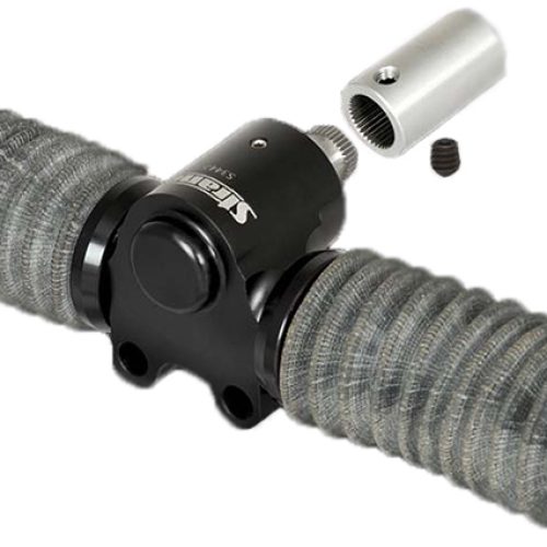 STRANGE DRAGSTER STEERING RACK12:1 RATIO, BLACK ANODIZED