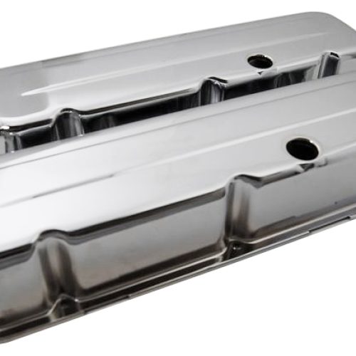 STEEL VALVE COVERS, BBC TALL  CHROME, NO LOGO