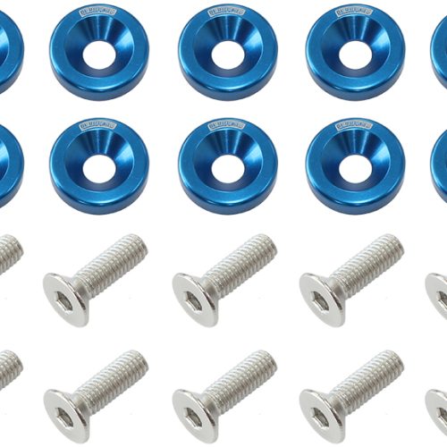 BILLET DRESS UP FENDER BOLT   10 PACK 5/16 UNC UHL 25MM BLUE
