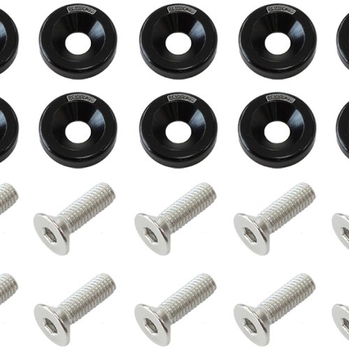 BILLET DRESS UP / FENDER BOLT 10 PACK 5/16 UNC UHL 25MM BLAC