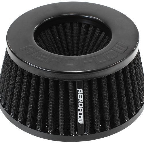 4″ INVERTED TAPERED FILTER    5.25-6 O.D, 2.55″ HIGH BLACK