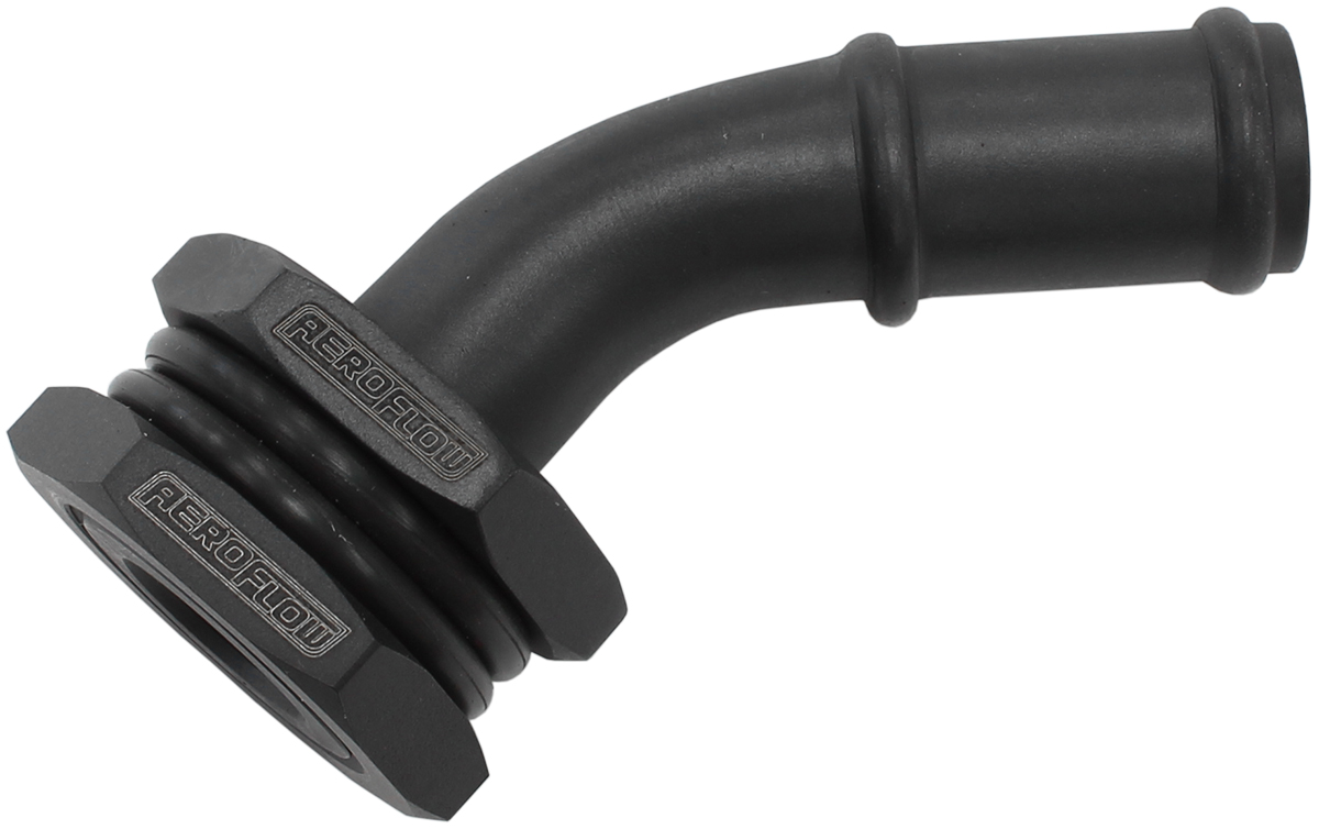 BULKHEAD 45 TURBO DRAIN 5/8 BARB OIL PAN SUMP ADAPTER