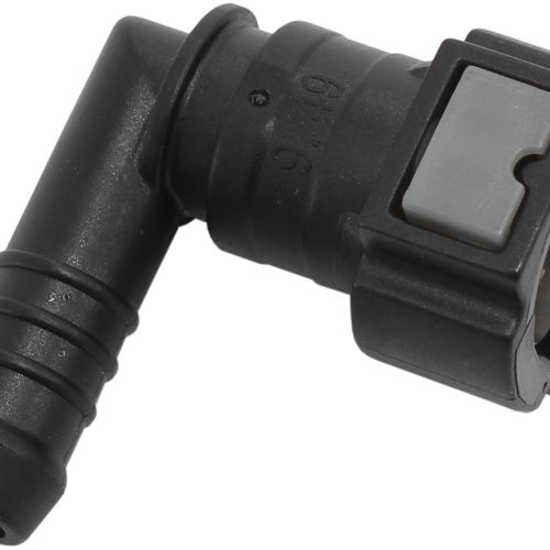 PUSH ON 3/8″ EFI FITTING TO   3/8″ / 9.65MM BARB 90 DEGREE