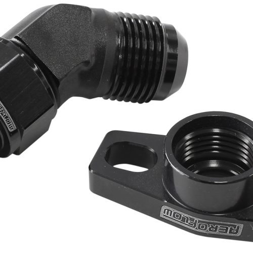 TURBO DRAIN ADAPTER -10AN 45  DEGREE 38-44MM HOLE CENTRES