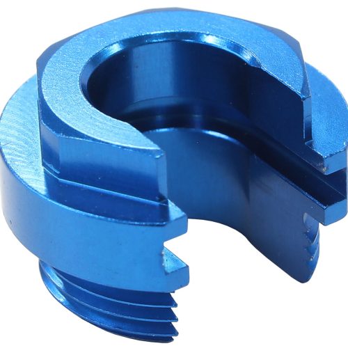 PUSH ON EFI FITTING RETAINING LOCKING COLLAR WITH SLOT BLUE