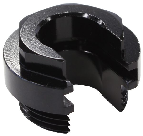 PUSH ON EFI FITTING RETAINING LOCKING COLLAR WITH SLOT BLACK