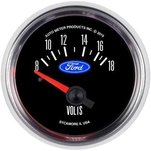 2-1/16″ VOLTMETER 8-18V FORD, CHROME BEZEL, ELECTRIC