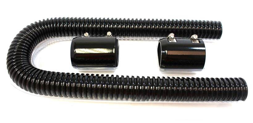 S/LESS STEEL RADIATOR HOSE KITBLACK, 1-3/4" X 36" LENGTH