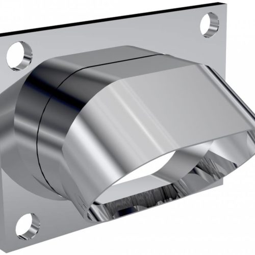 LOW PROFILE OVAL STAINLESS    STEEL TURN DOWN.