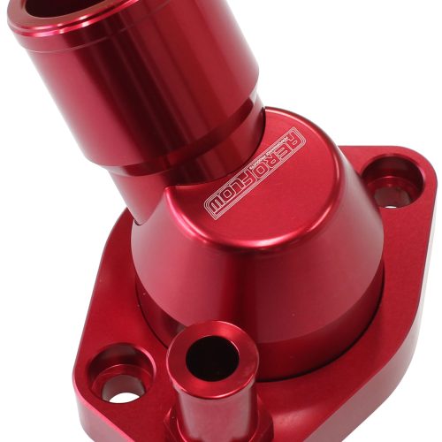 BILLET THERMOSTAT HOUSING RED FORD WINDSOR 45 DEG SWIVEL