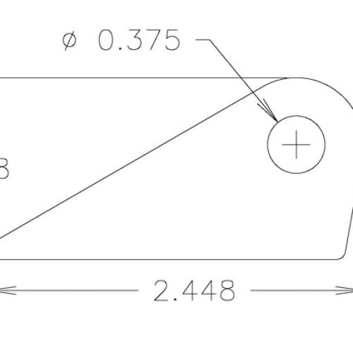 FLAT TABS, 3/8″ HOLE, QTY 20  .187″, 3/4″ HT, STRAIGHT TAB
