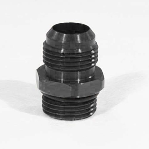 ADAPTER FITTING, BLACK -12ORB TO -12AN FLARE