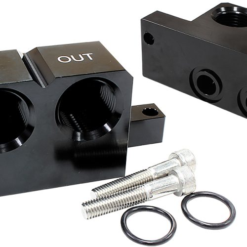 GM LS 90DEG OIL BLOCK ADAPTER SUITS FRONT/REAR SUMP -12ORB