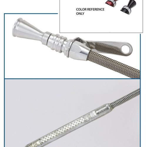 FLEXIBLE LOCKING DIPSTICK     SBC 1980& LATER RH SIDE SILVER