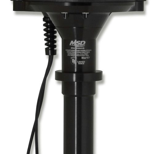 CHEVY PRO-BILLET MARINE DISTRIBUTOR, BLACK, SBC BBC