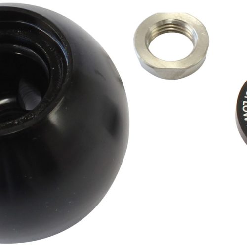 BARE BLACK SHIFTER GEAR KNOB  NO INSERT NO BUTTON 1/2″-20